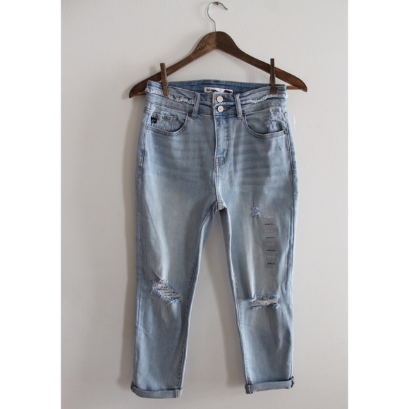 KanCan NWT High Rise Ripped Capri Jeans 27 4 - Picture 2 of 9